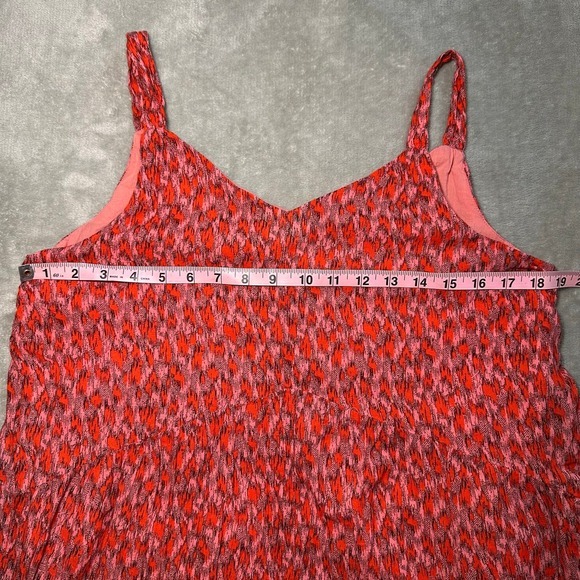 Joie Bondi Tiered Maxi Dress Women Size M Tea Rose Red Cottagecore Boho Coastal‎ - Picture 7 of 13